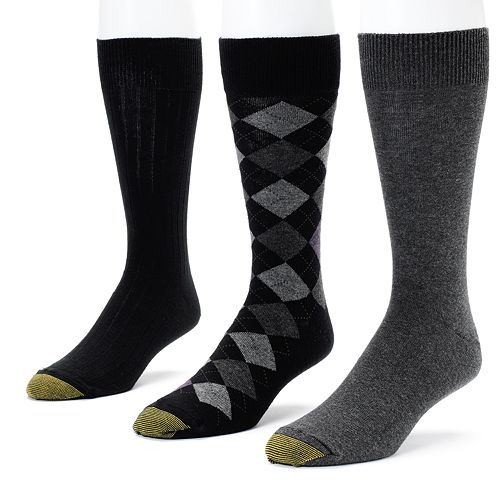 Men's GOLDTOE 3pk. DoubleArgyle Dress Socks