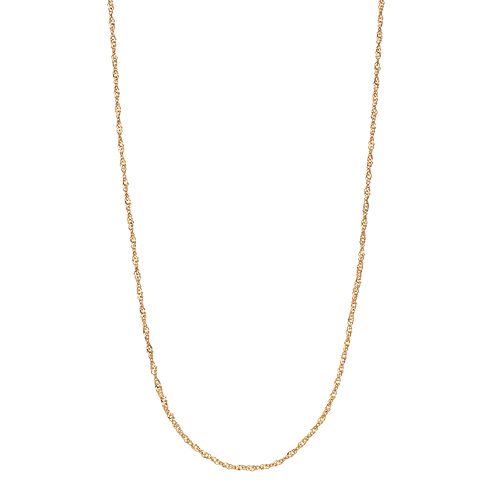 Primavera 24k Gold Over Silver Singapore Chain Necklace