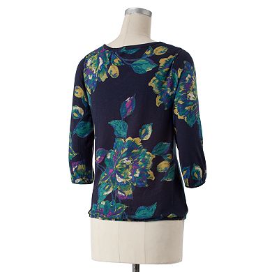 Sonoma Goods For Life® Floral Slubbed Peasant Top