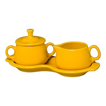Fiesta 4 pc Sugar Bowl & Creamer Set With Tray