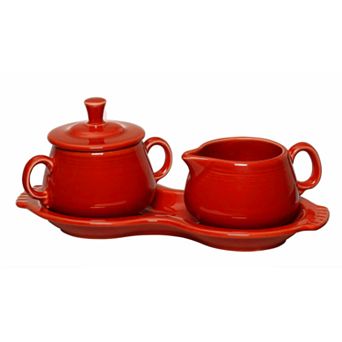 Fiesta 4 pc Sugar Bowl & Creamer Set With Tray