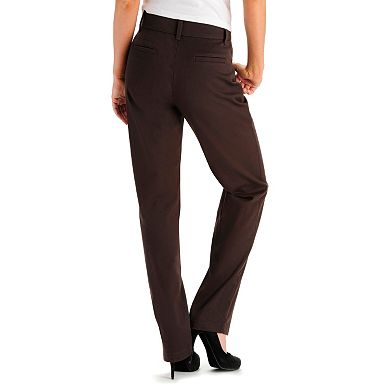 Lee Slimming Straight-Leg Trouser Pants- Women's