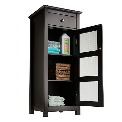 Elegant Home Fashions Chesterfield Floor Cabinet With Drawer