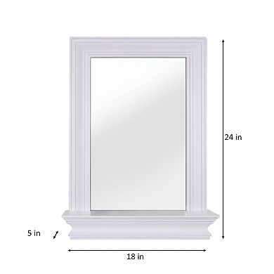 Teamson Home Stratford Shelf and Framed Wall Mirror
