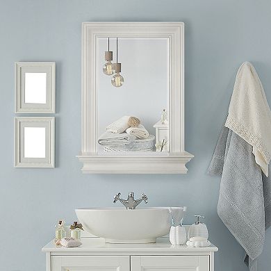 Teamson Home Stratford Shelf and Framed Wall Mirror