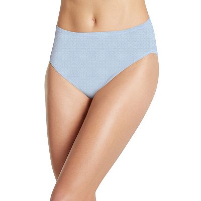 Jockey Intimo Donna Super Morbido Taglio Francese - Confezione Da 3 - Colori Azzurro Floreale/Pesca/Blu Eco - Taglia 8 Plus - 3