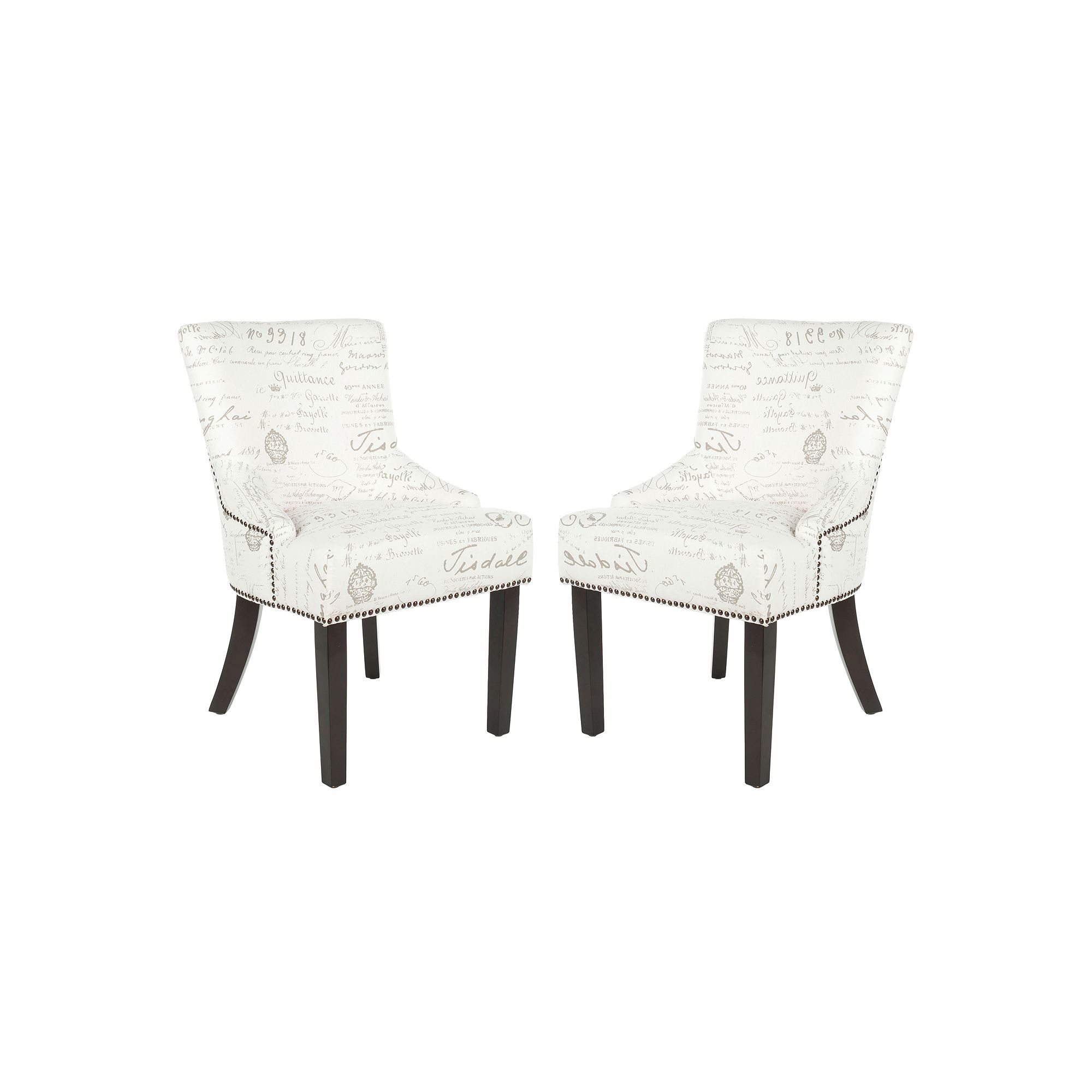 Safavieh 2-pc. Lotus White Gray Side Chair Set