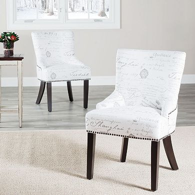 Safavieh 2-pc. Lotus White Gray Side Chair Set