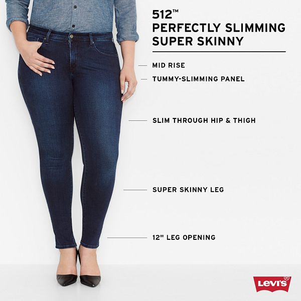 levi's 512 perfectly slimming skinny jeans