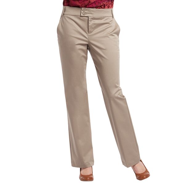 Gloria Vanderbilt Jodie Comfort Waist Straight-Leg Trouser Pants - Women's