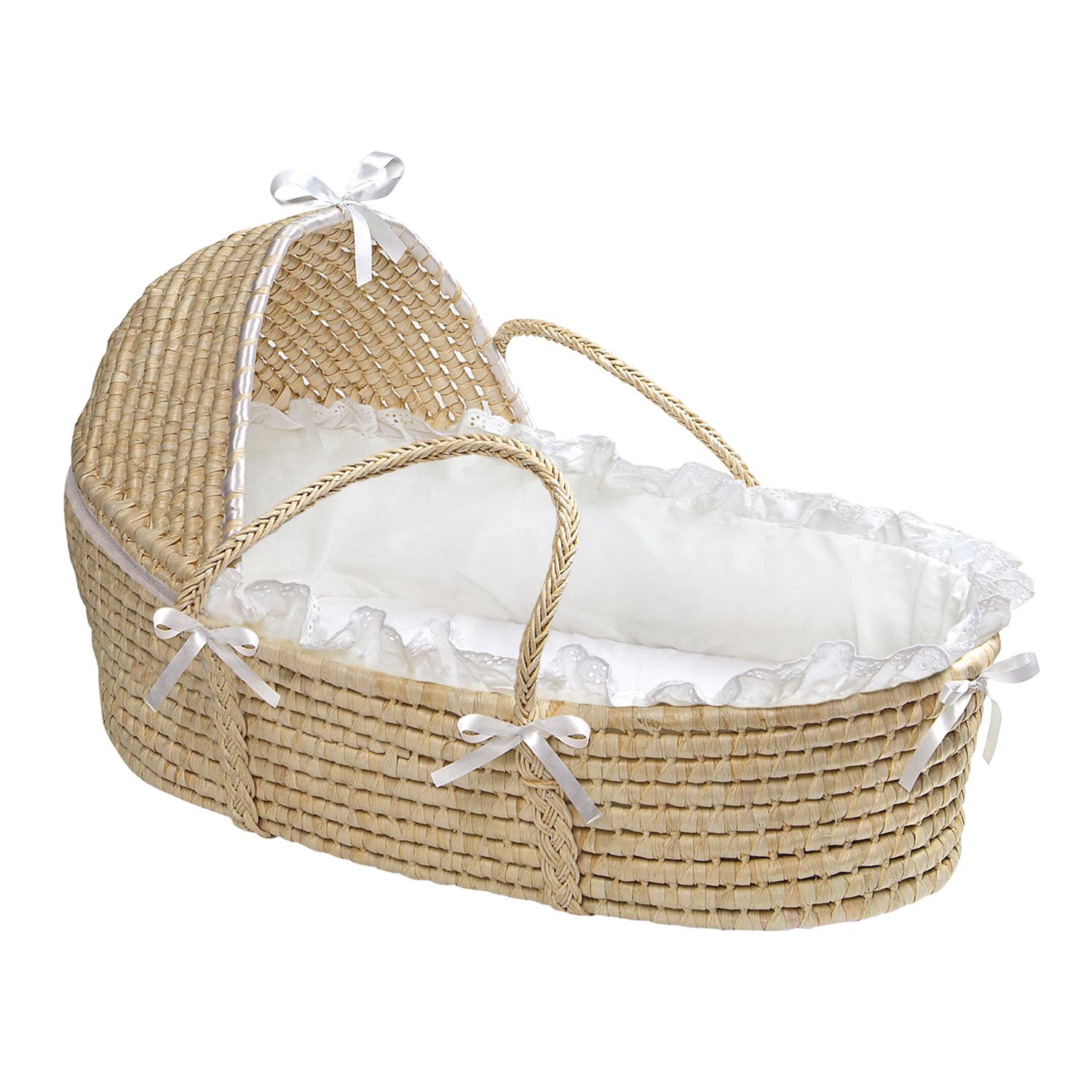 hooded moses basket