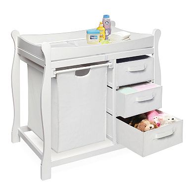 Badger Basket Sleigh Hamper Changing Table