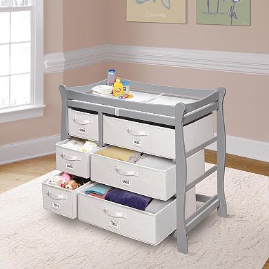 Badger Basket Sleigh Basket Changing Table Dresser