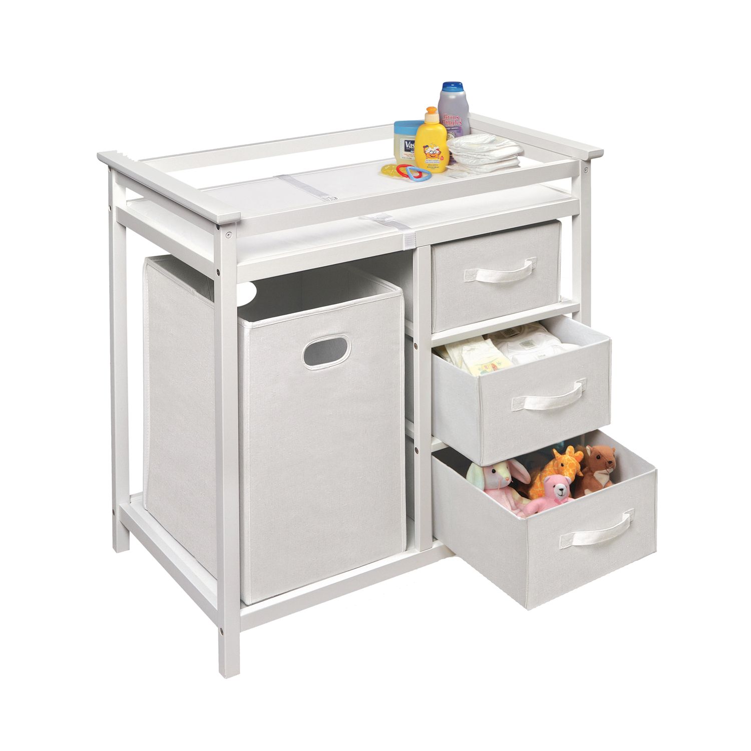 corner changing table espresso