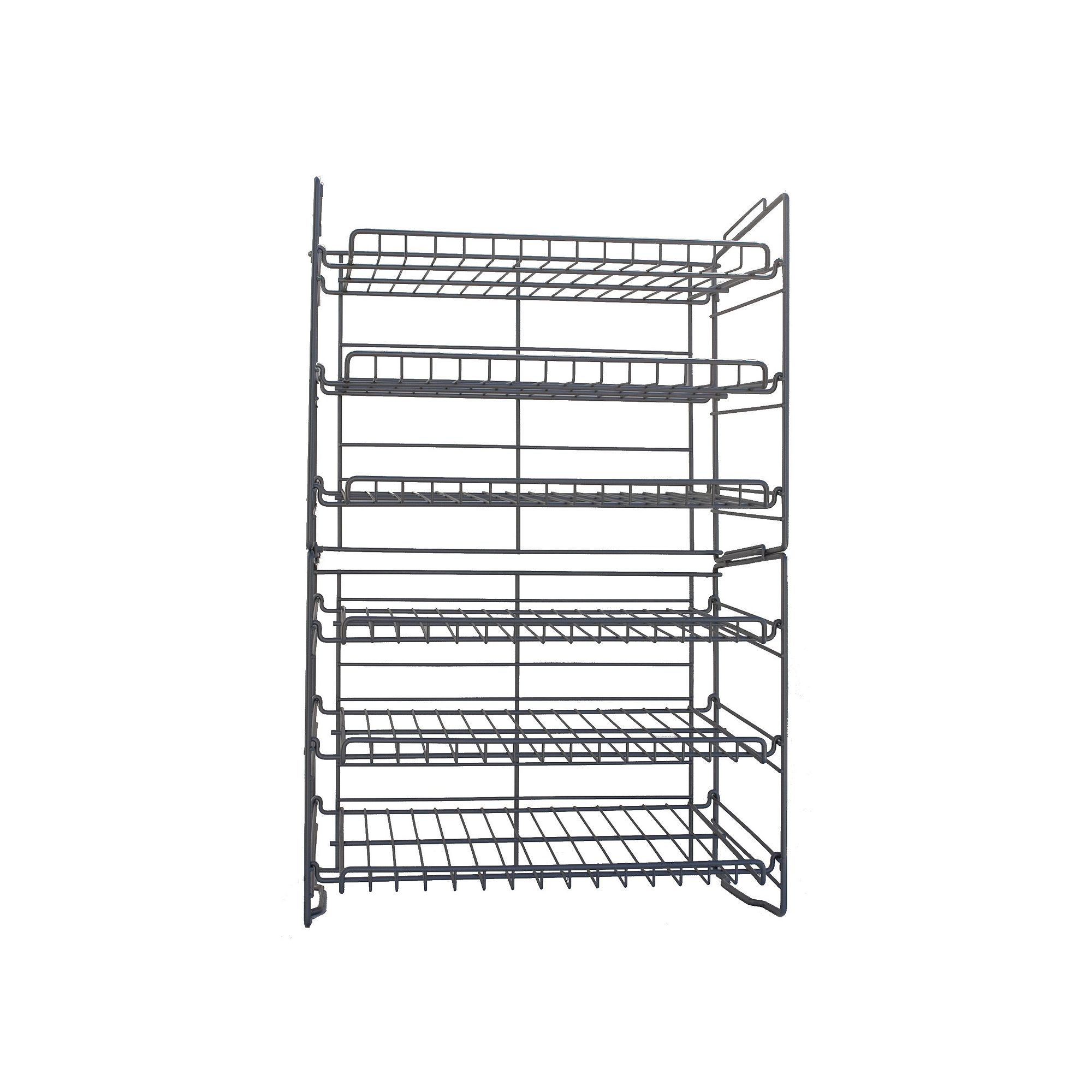 Atlantic 6-Tier Double Can Rack, Silver