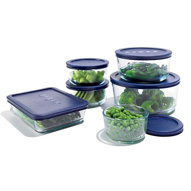 Pyrex Simply Store Rectangular Glass Food Storage Dish, 11-Cup (Pack of 2)