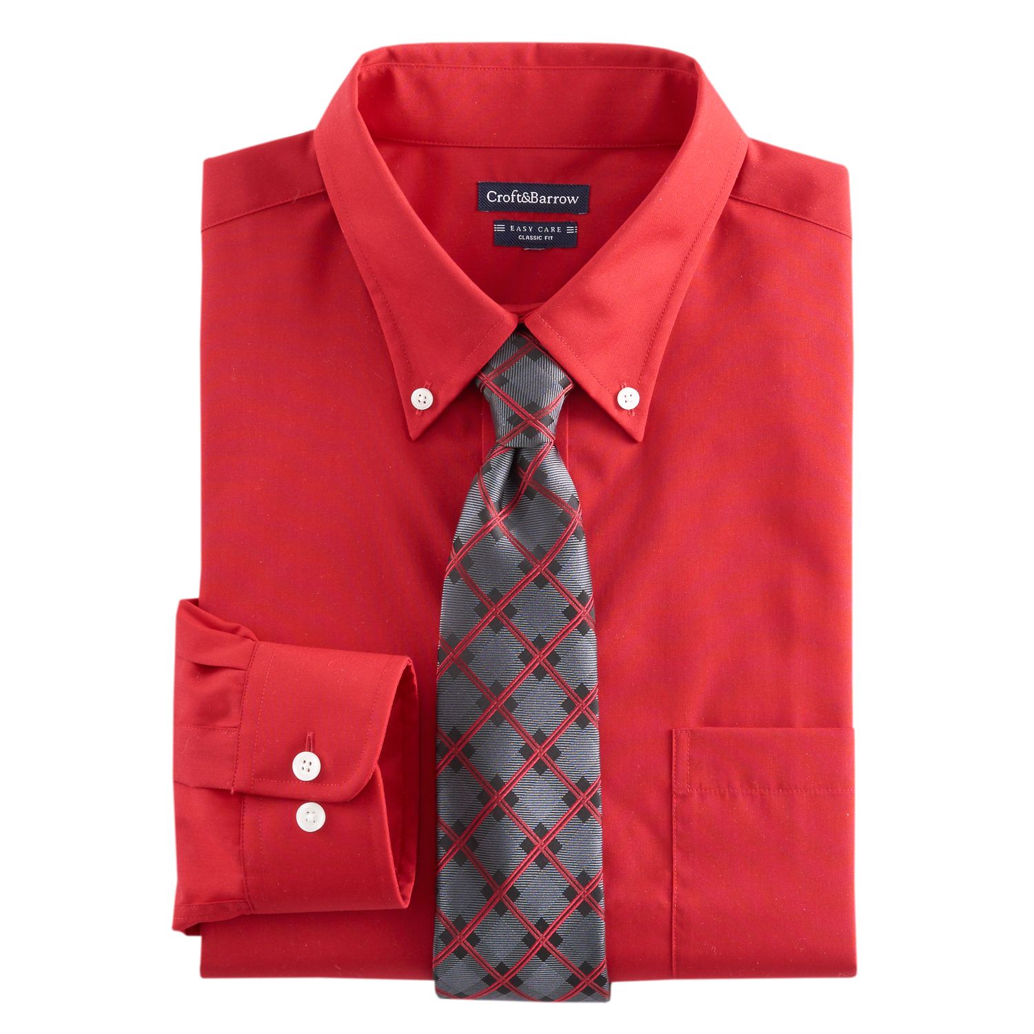 Men's Croft & Barrow® Classic-Fit Easy-Care Button-Down Collar Dress Shirt