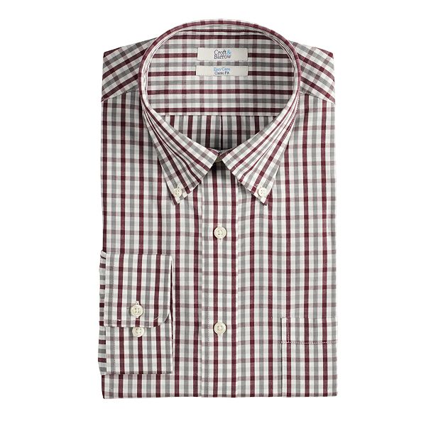 Men's Croft & Barrow® Classic-Fit Easy-Care Button-Down Collar Dress Shirt