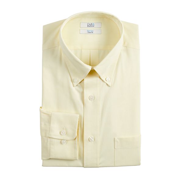 Croft & Barrow BROADCLOTH Solid Dress Shirt~$32~NWT 