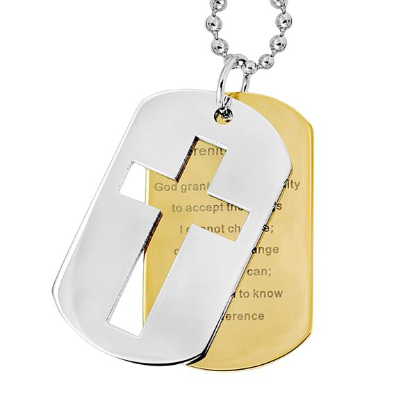 Stainless Steel and Gold Tone Immersion-Plated Stainless Steel Serenity ...