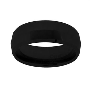 Gold LLC Black Ceramic Wedding Band - Men