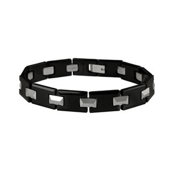 Gold LLC Tungsten and Black Ceramic Bracelet - Men