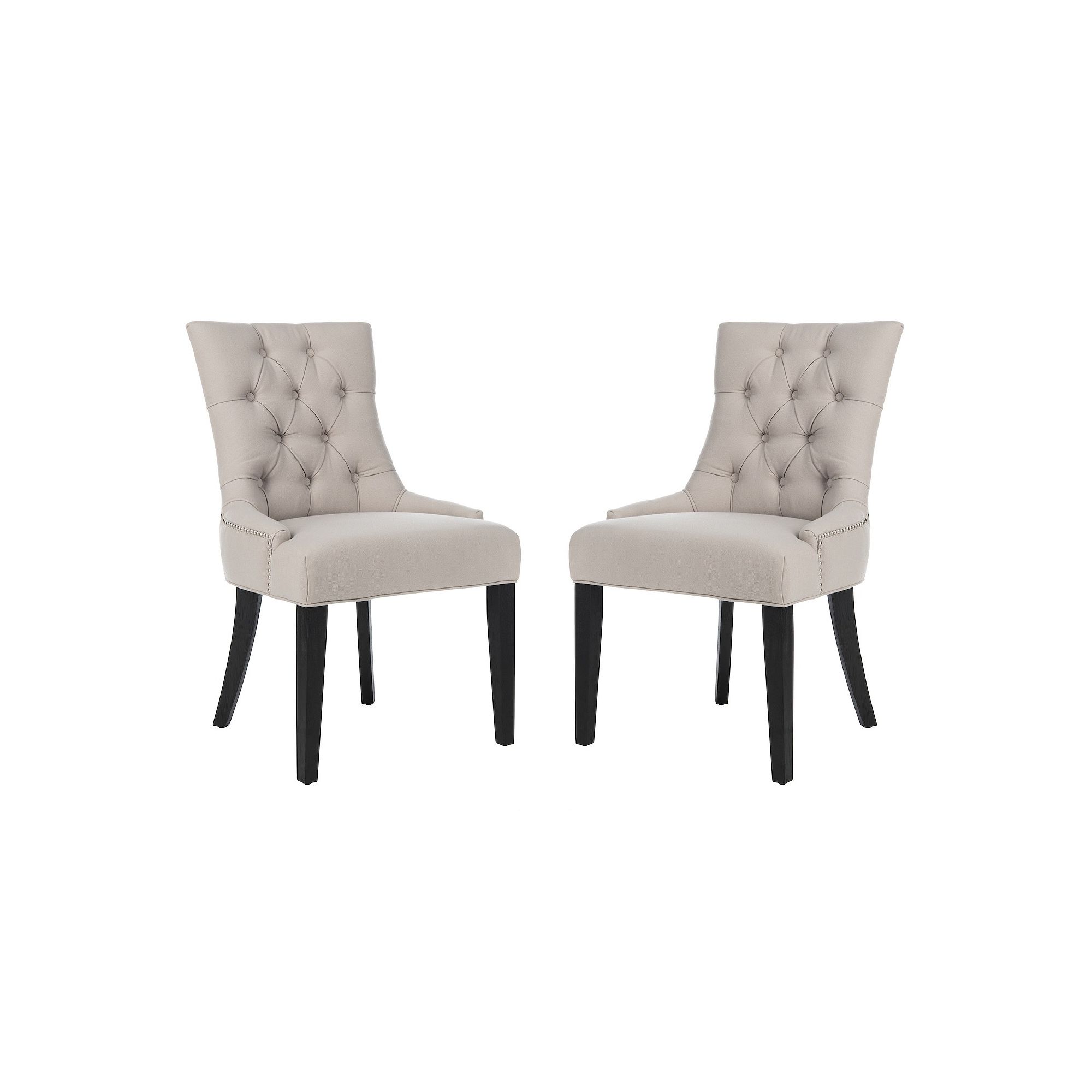 Safavieh 2-piece Abby Tufted Side Chair Set, Beige