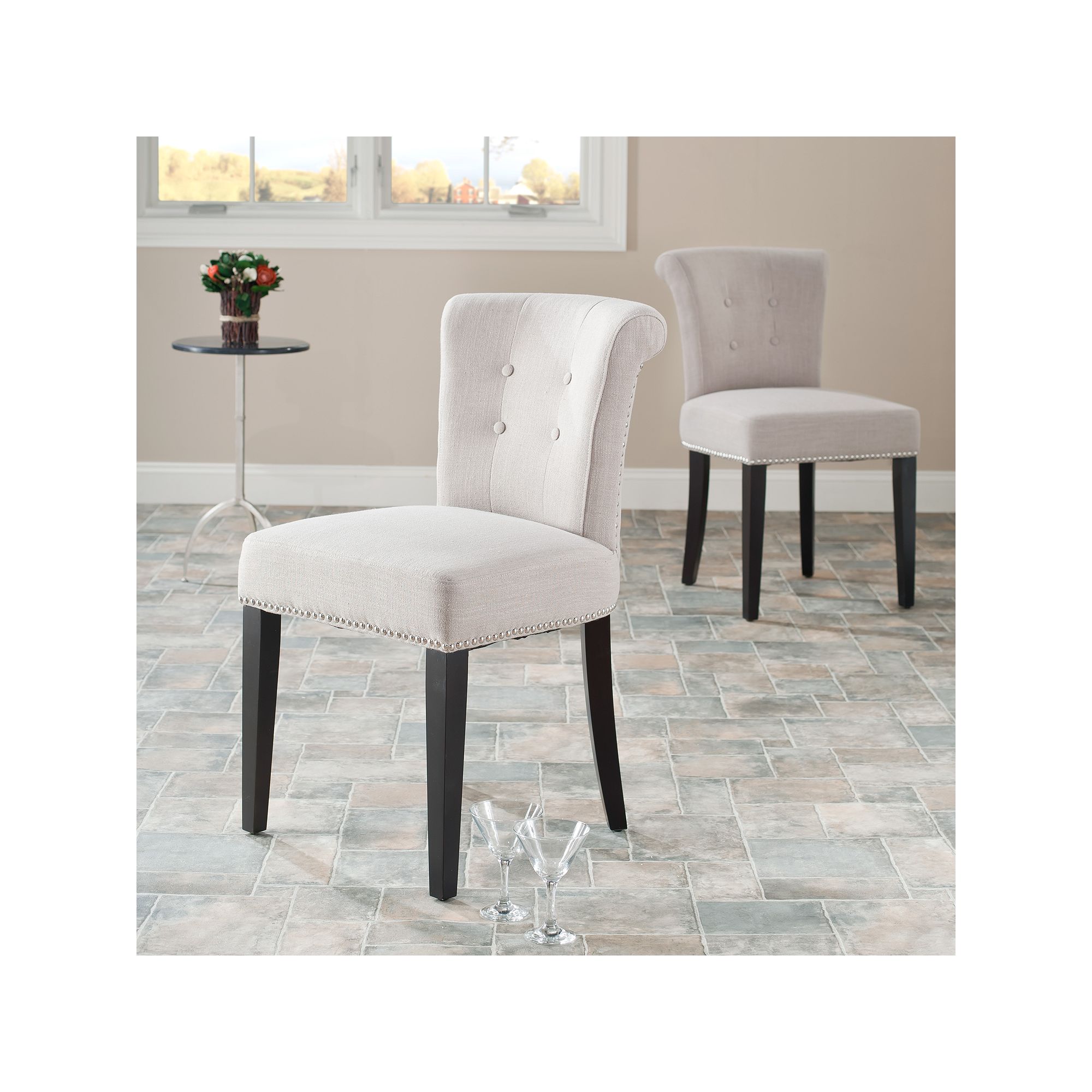 Safavieh 2-pc. Sinclaire Cotton Blend Side Chair Set, Beige