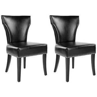 Safavieh 2 pc Jappic Bicast Leather Side Chair Set
