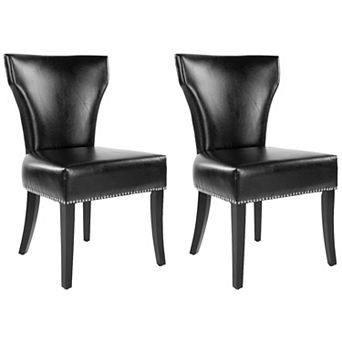 Safavieh 2 pc Jappic Bicast Leather Side Chair Set