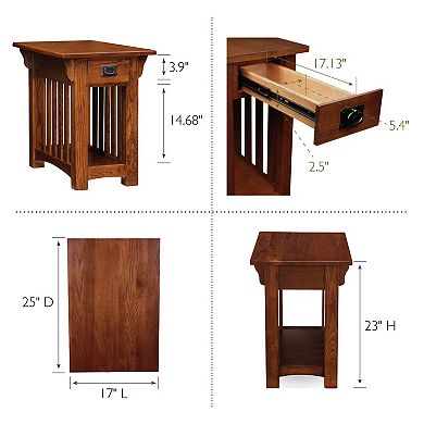 Leick Furniture Mission Sienna Chairside Table