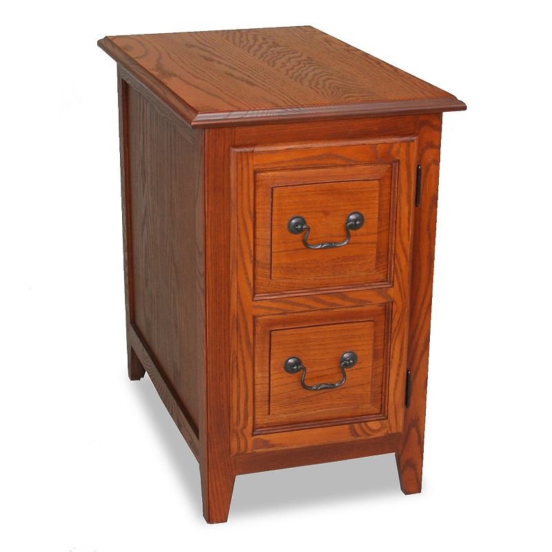 Leick Furniture Shaker Cabinet End Table, Brown