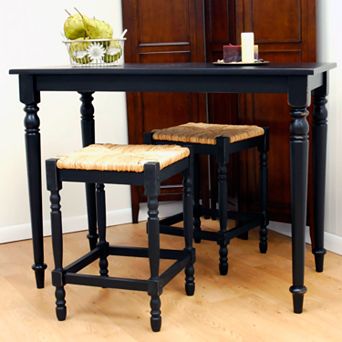 Carolina Cottage 3 pc Hawthorne Bar Table Set