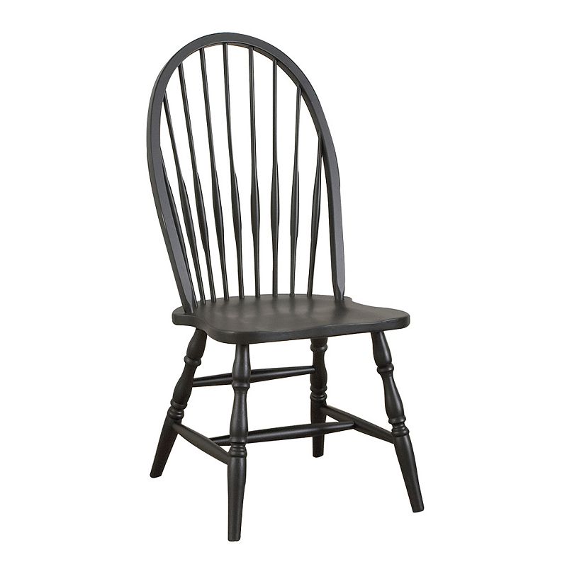93219542 Carolina Cottage Windsor Dining Chair, Black, Furn sku 93219542
