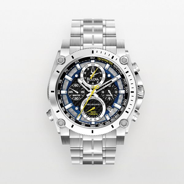 Bulova Men's 46mm Precisionist Stainless Steel Chronograph Watch - 96B175