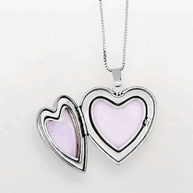 Sterling Silver Diamond Accent Heart Locket & Pendant Set