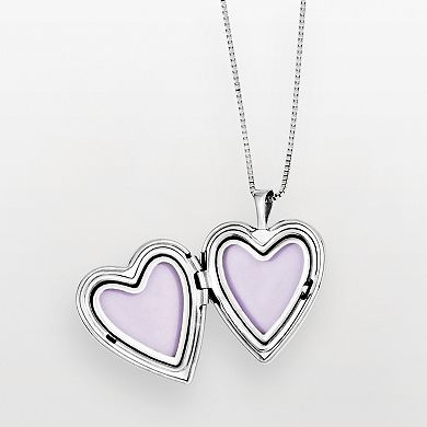 14k Gold Over Silver & Sterling Silver Cross Heart Locket & Pendant Set