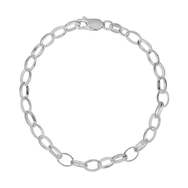 Sterling Silver Rolo Chain Bracelet - 8-in.