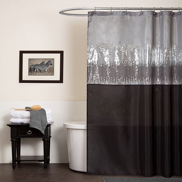 Lush Decor Night Sky Fabric Shower Curtain