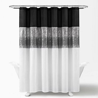 Lush Decor Night Sky Fabric Shower Curtain