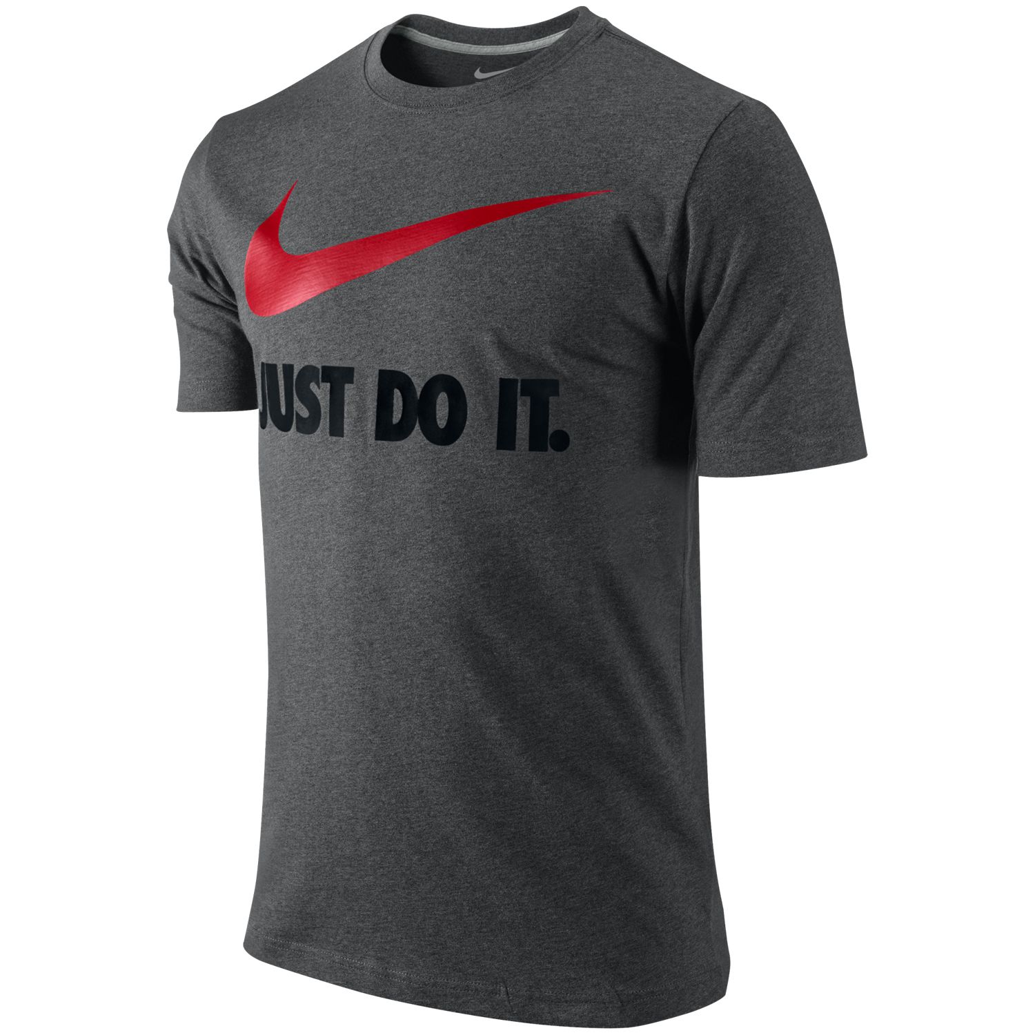 grey and red nike shirt