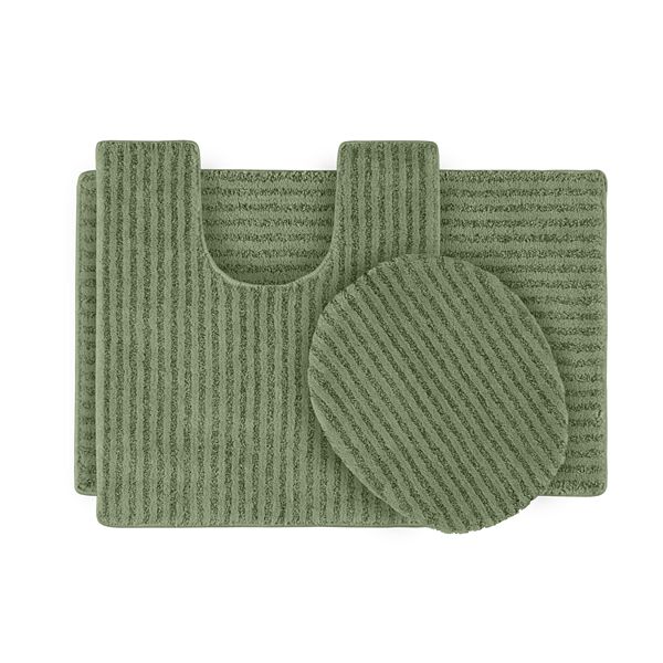 Garland Rug Reflections Plush Striped 3pc Bath Set