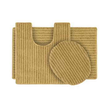 Garland Rug Reflections Plush Striped 3 pc Bath Set