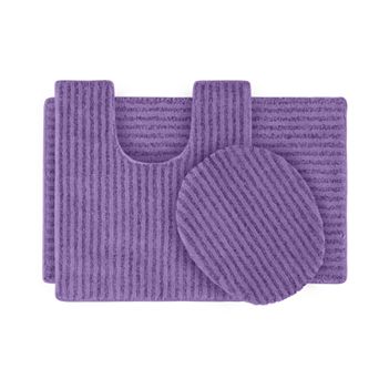 Garland Rug Reflections Plush Striped 3 pc Bath Set