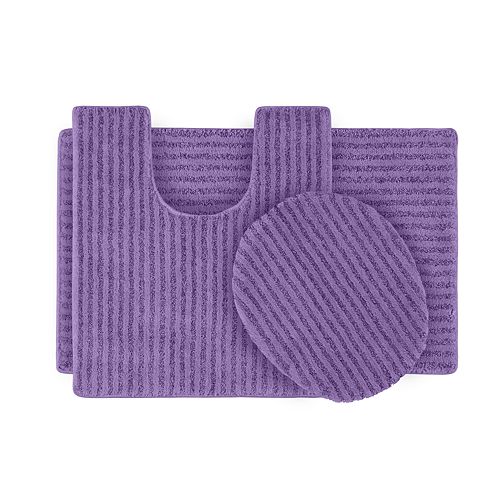 Garland Reflections Nylon 3pc. Bath Rug Set