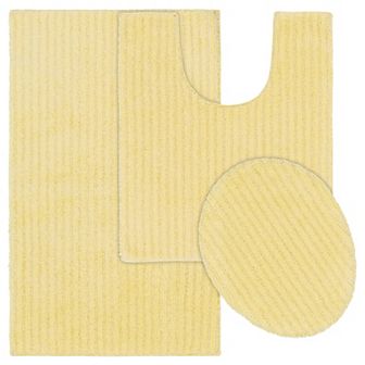 Garland Rug Reflections Plush Striped 3 pc Bath Set