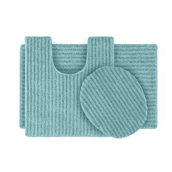 Garland Rug Reflections Plush Striped 3 pc Bath Set