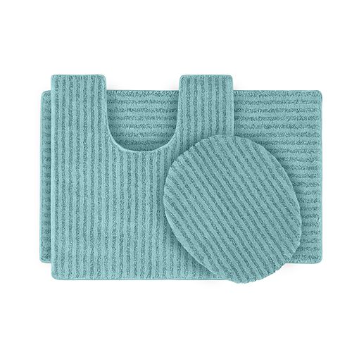 Garland Reflections Nylon 3pc. Bath Rug Set