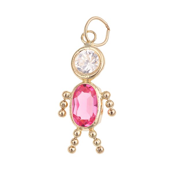 10k Gold Birthstone Babies Boy Charm