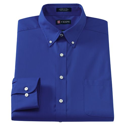 Men's Chaps Classic-Fit Solid Button-Down Collar Dress Shirt